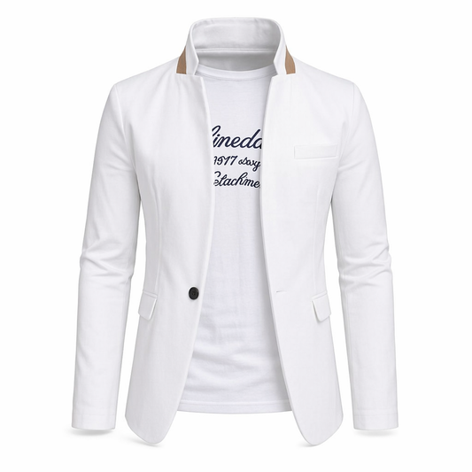 Casual Blazer with Stand Collar for Men Default