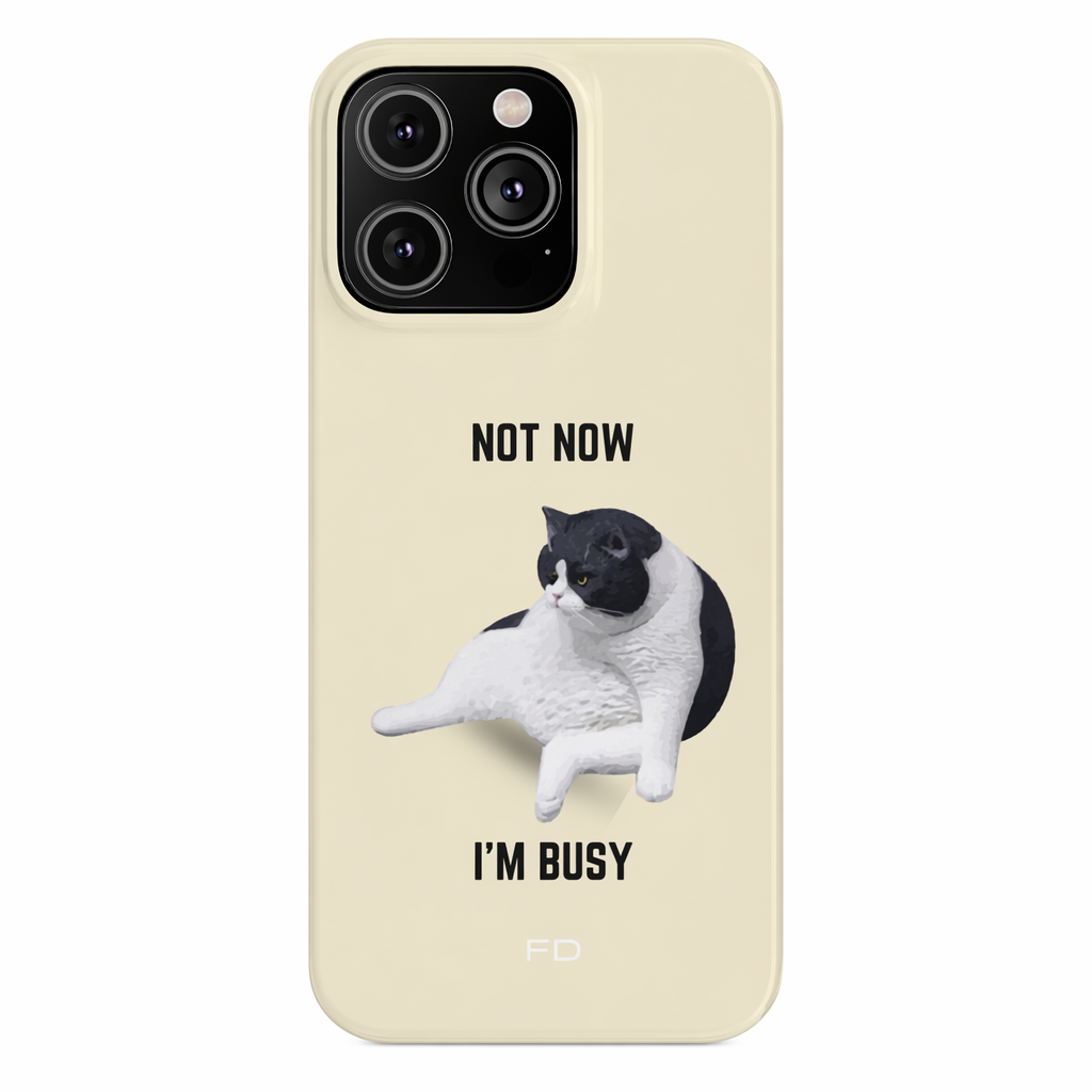 Amusing Feline Boredom Design Sleek Phone Cover for iPhone 14, 14 PRO, and 14 PRO MAX Default