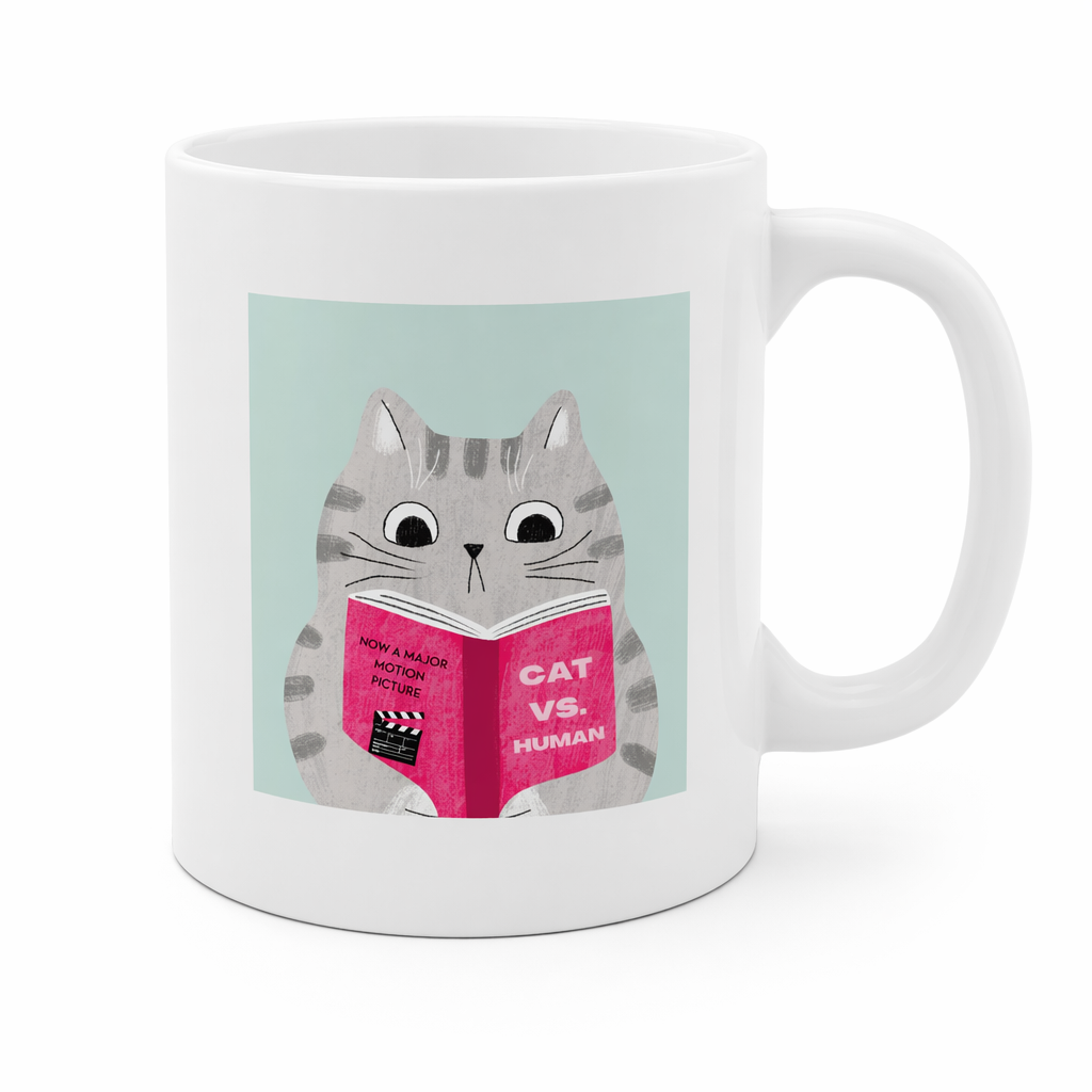 Funny Mug: Cat Versus Human Laughs Default