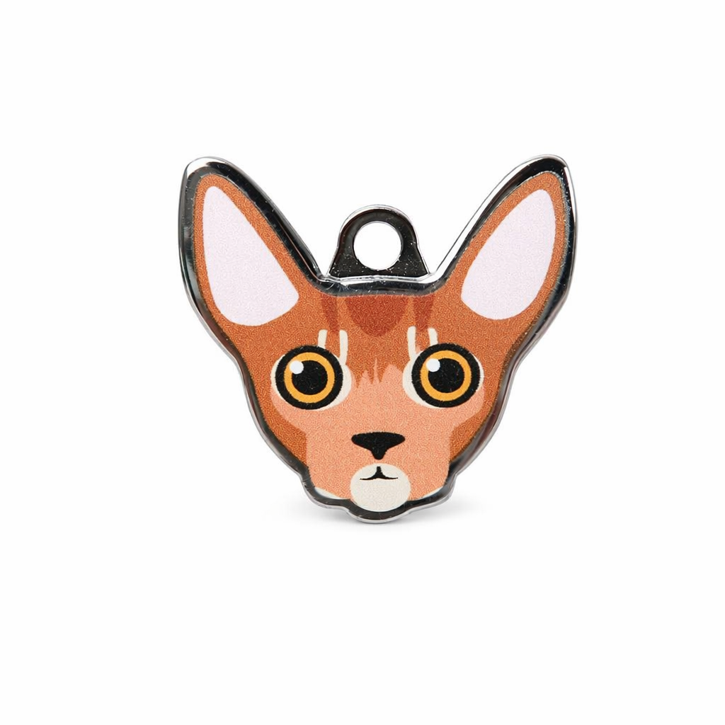 Abyssinian Cat ID Tag with Engraving Default