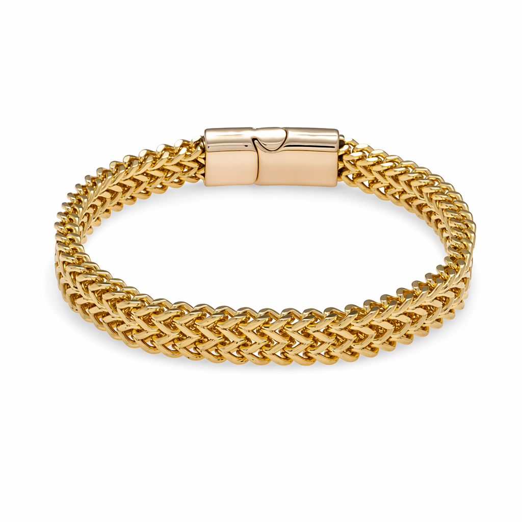 Stainless Steel Braided Bracelet with Plated Finish Black