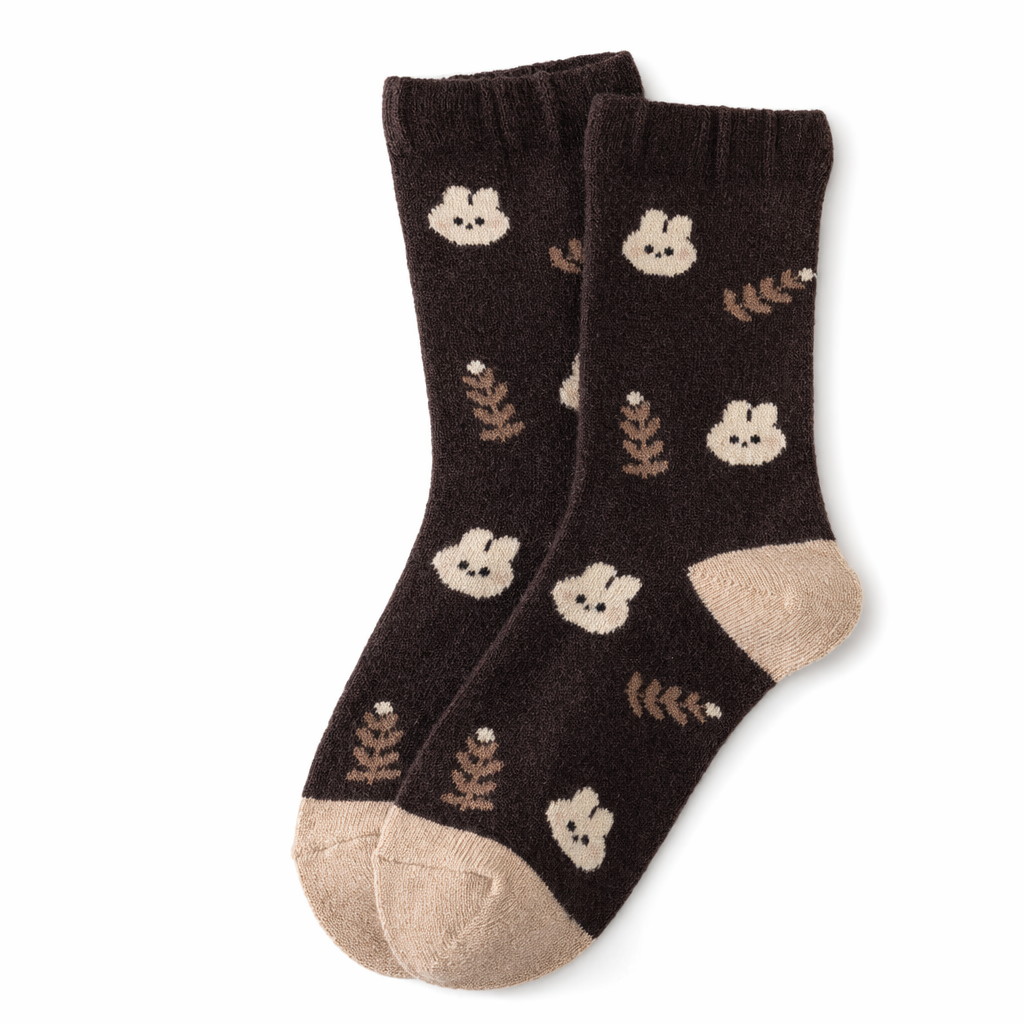 Flowery Fall Socks - Cotton Material 7
