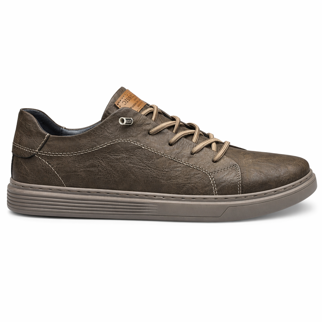 Lace Up Leather Shoes for Men Brown