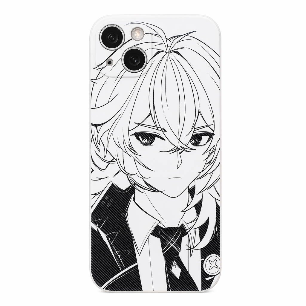 Genshin Impact Phone Cases with Sketch Art Diluc