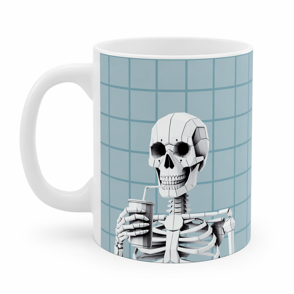 Blue Skeleton Mug - for sipping Default