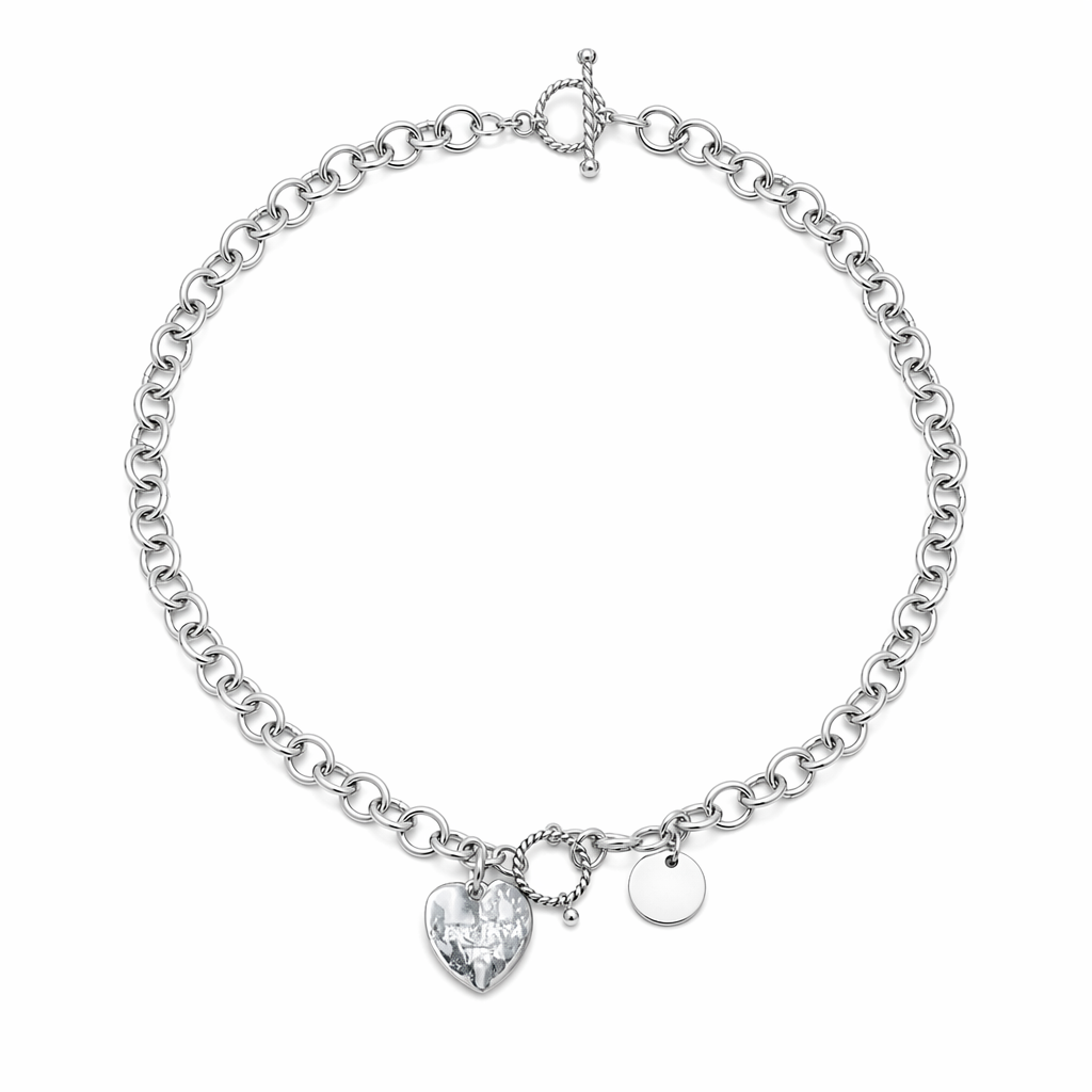 Women's Heart-Shaped Pendant Chain Necklace with an Expression of Deeper Affection Default