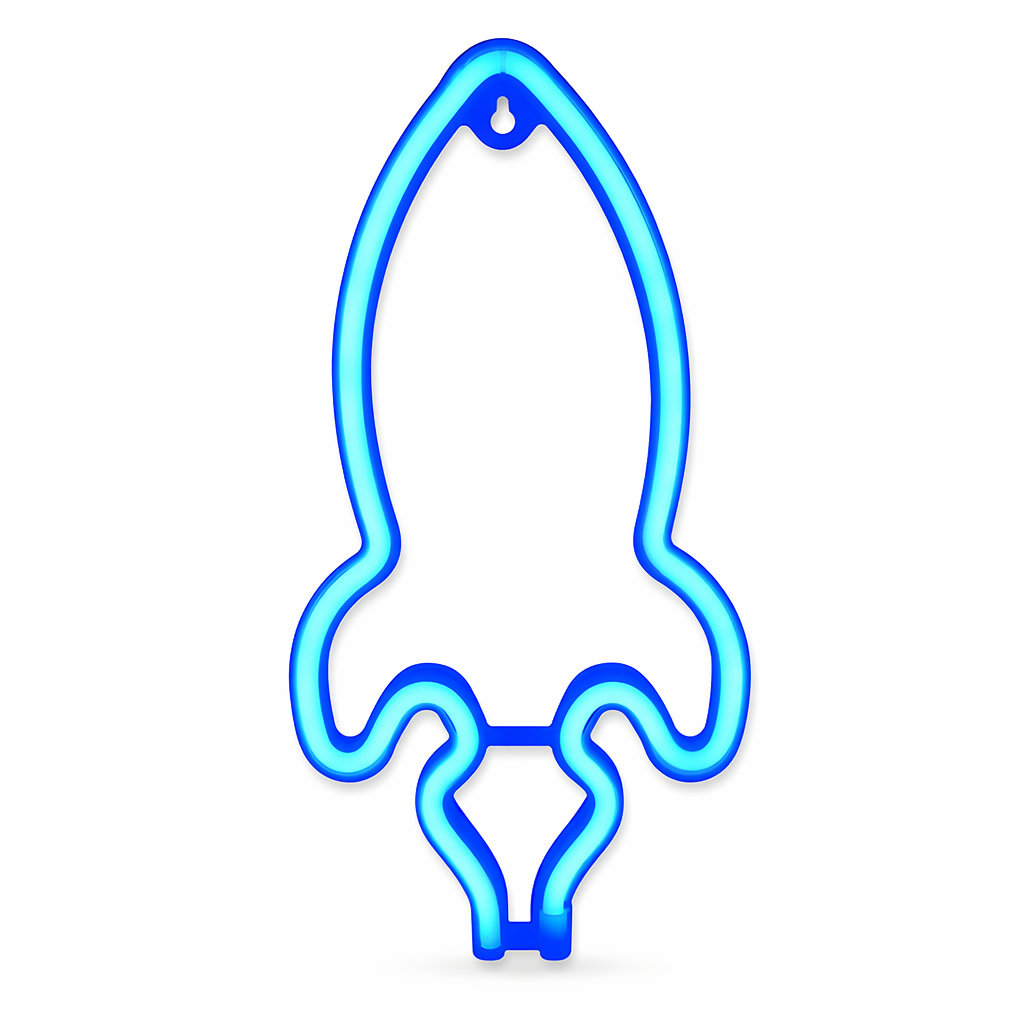 Rocket Neon LED Lights - Cosmic Charm! B