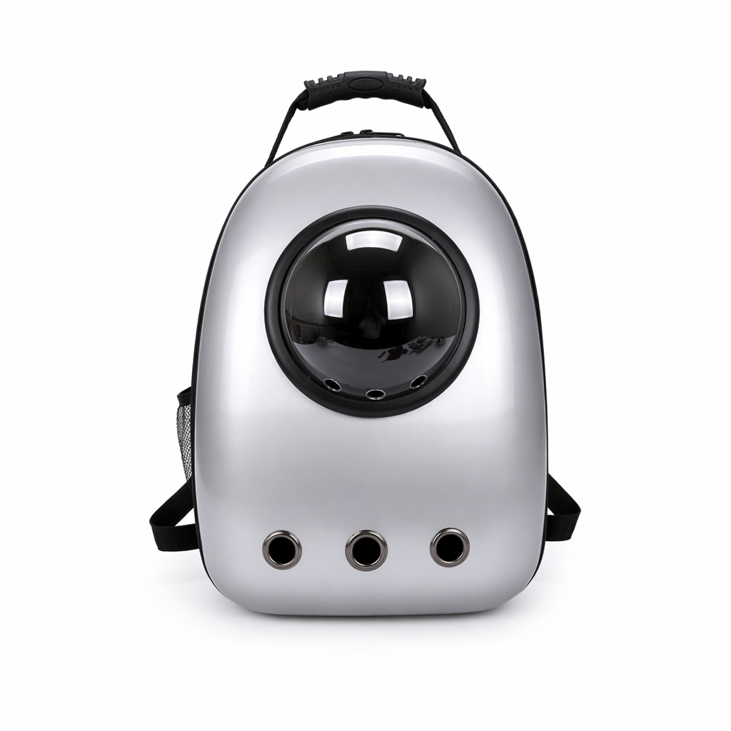 Hard Case Backpack for Traveling with Pets Gray