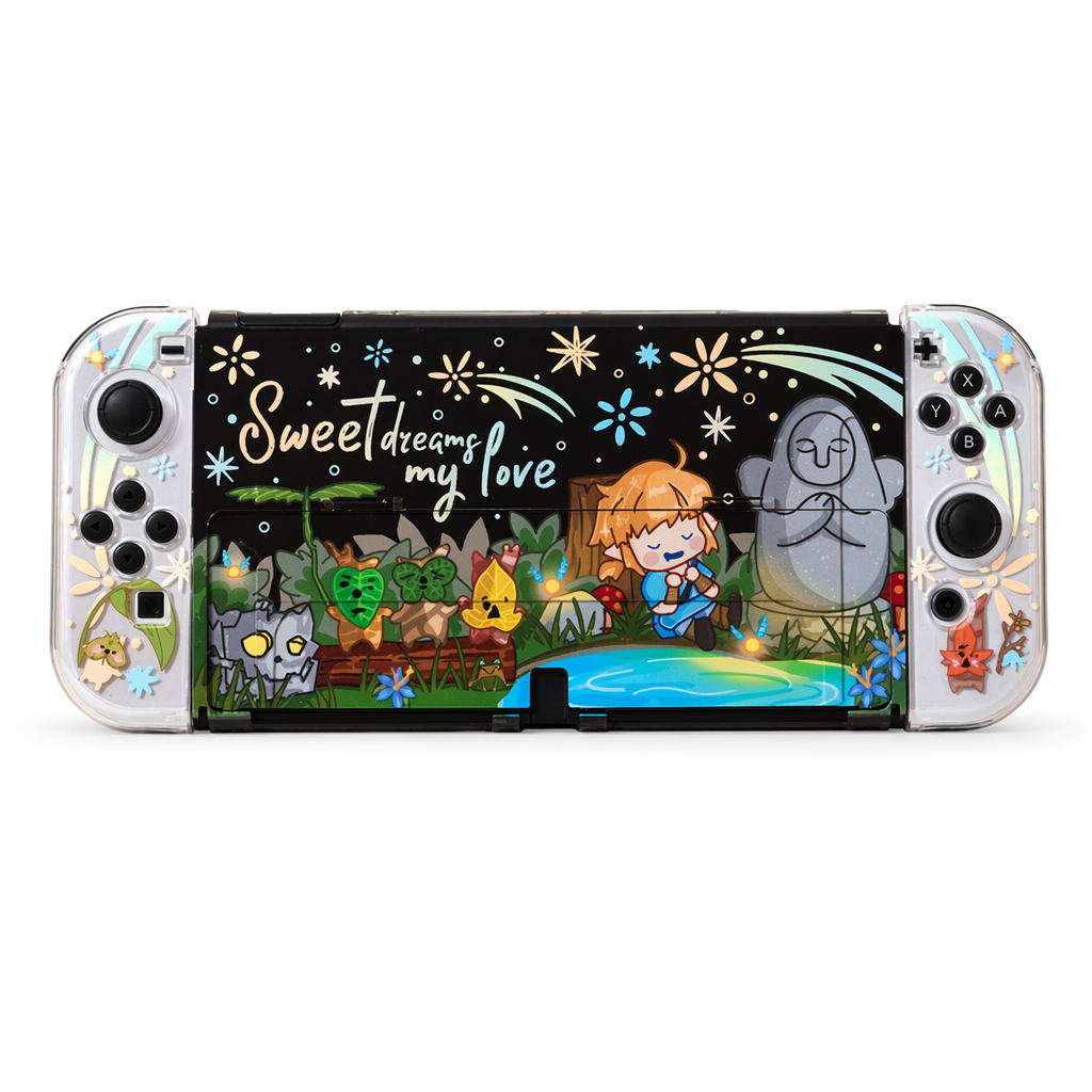 Cute Link Switch OLED Case with Koroks Transparent
