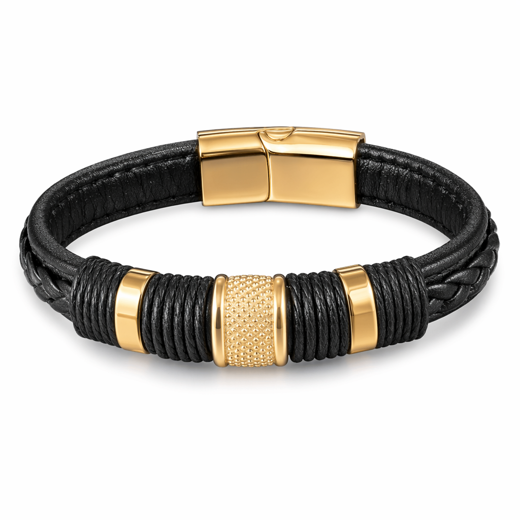 Braided Charm Bracelet Made from Vegan Leather 6
