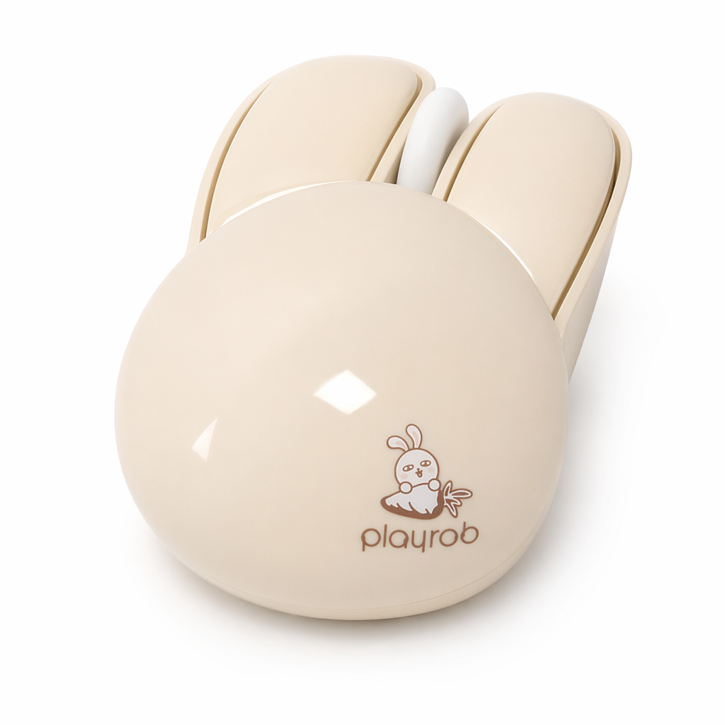 Bunny Ears Wireless Mouse by Mofii Beige