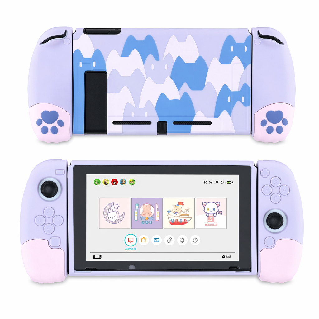 Ergonomic Cat Switch Case: Complete Protection Purple