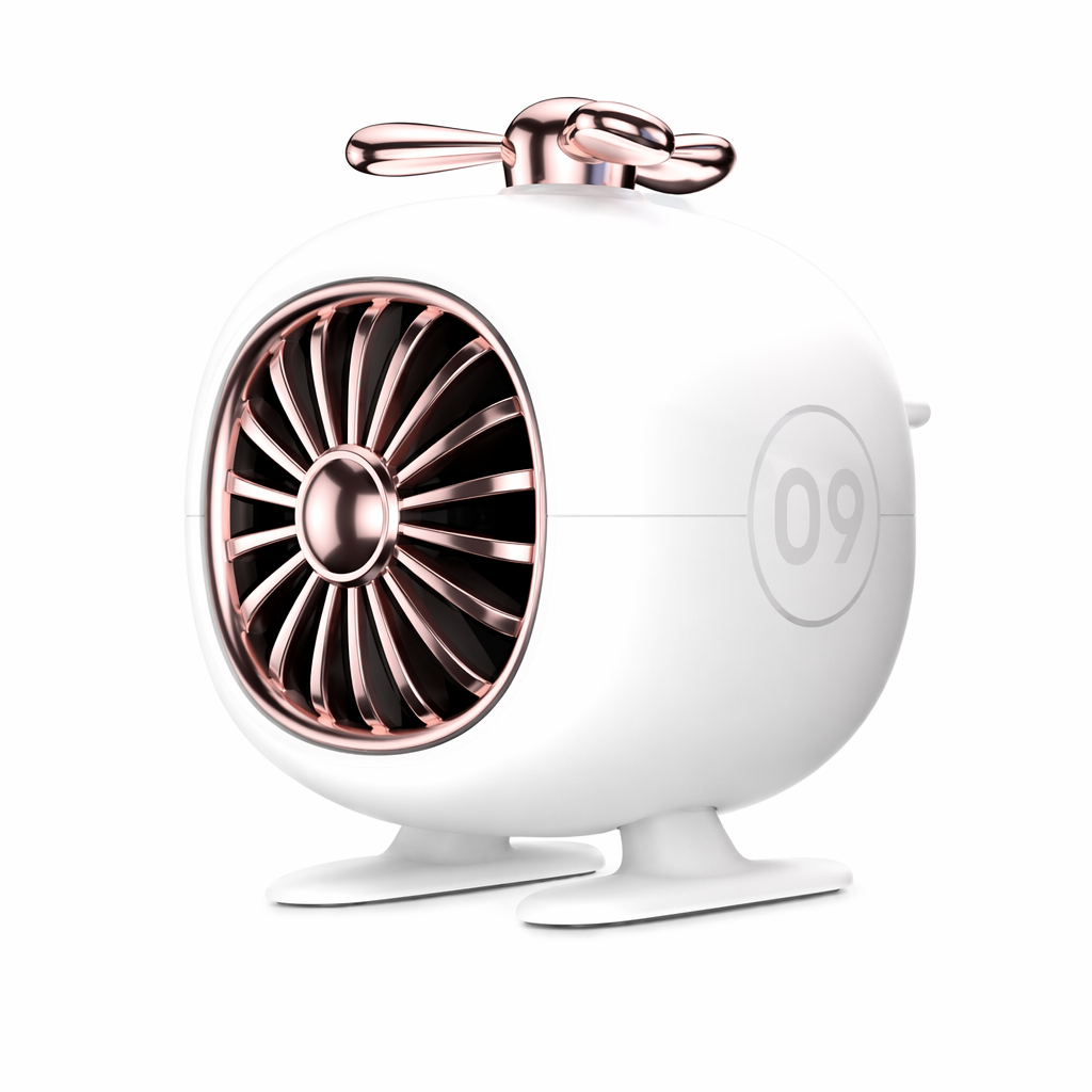 True Wireless Bluetooth 5.0 Mini Helicopter Speakers with Built-in Microphone WHITE