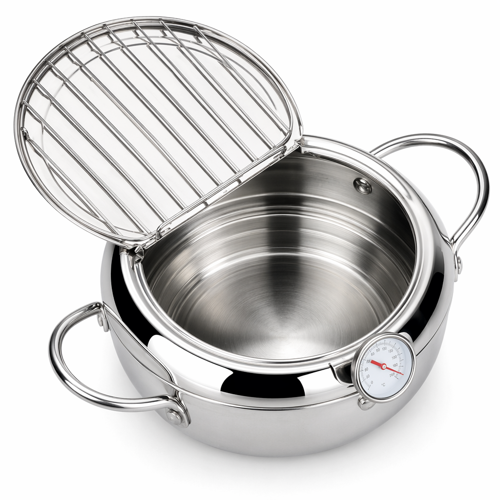 Japanese Cuisine Fryer with Built-in Thermometer Default