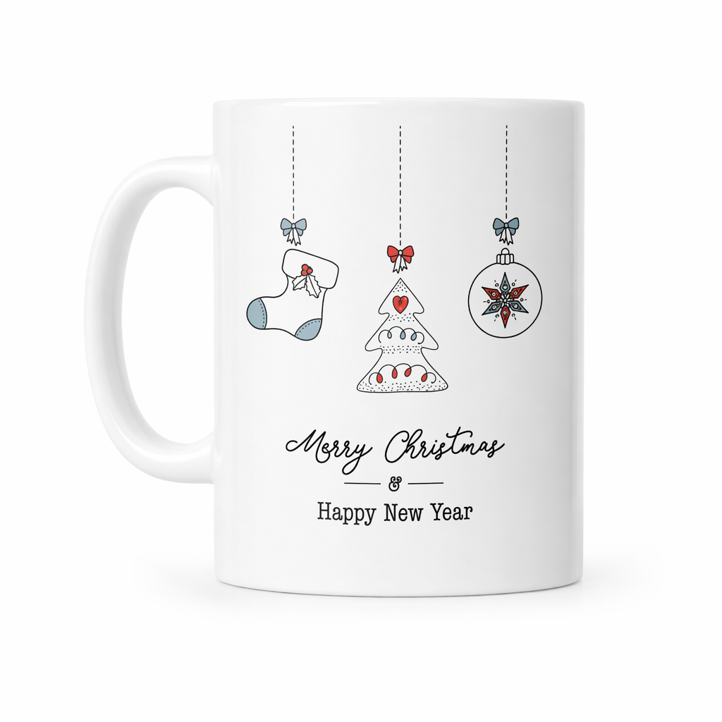 Festive Mug with Gift-Filled Stockings for Christmas Default