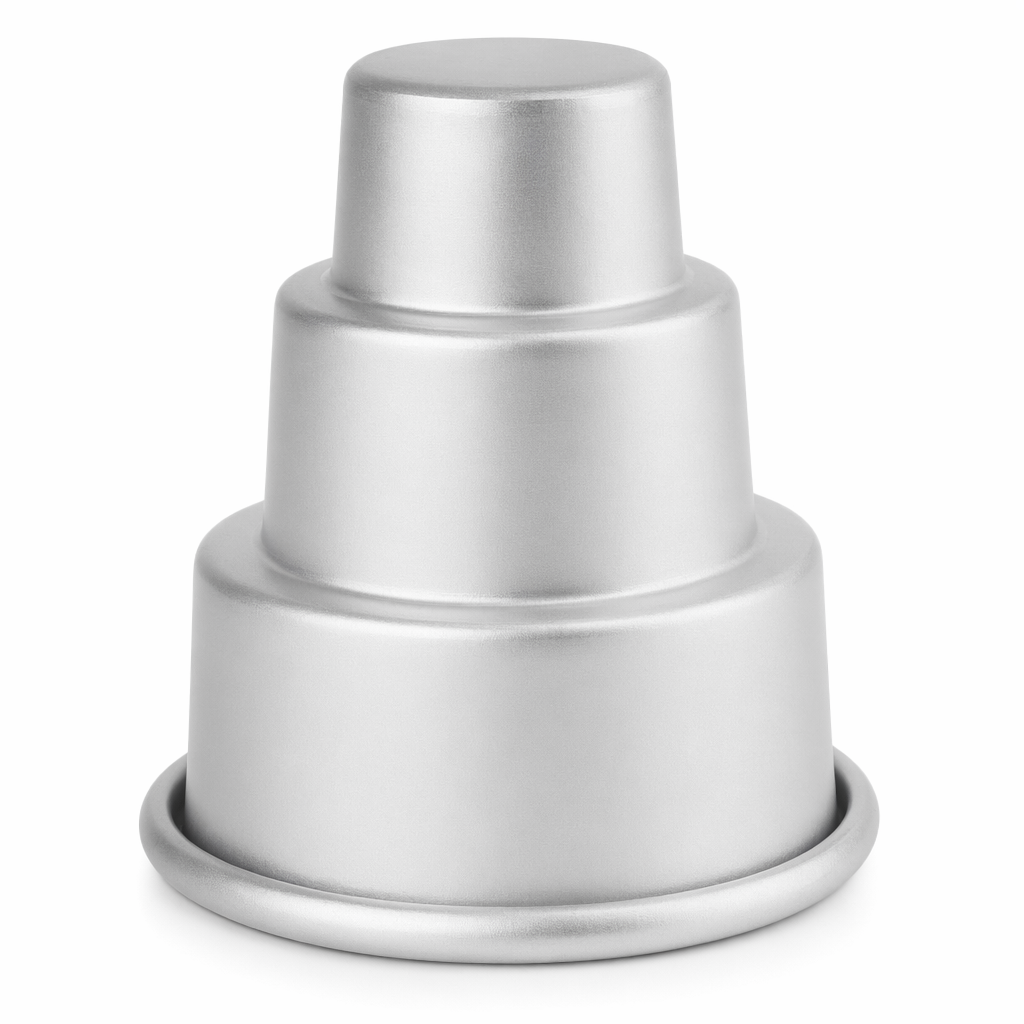 3-Tier Mini Cupcake Pudding Cake Mold - Set of 5 Pieces Default