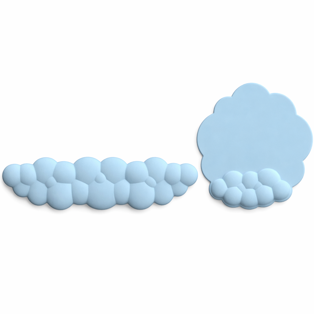 Memory Foam Mousepad with Wrist Support Blue