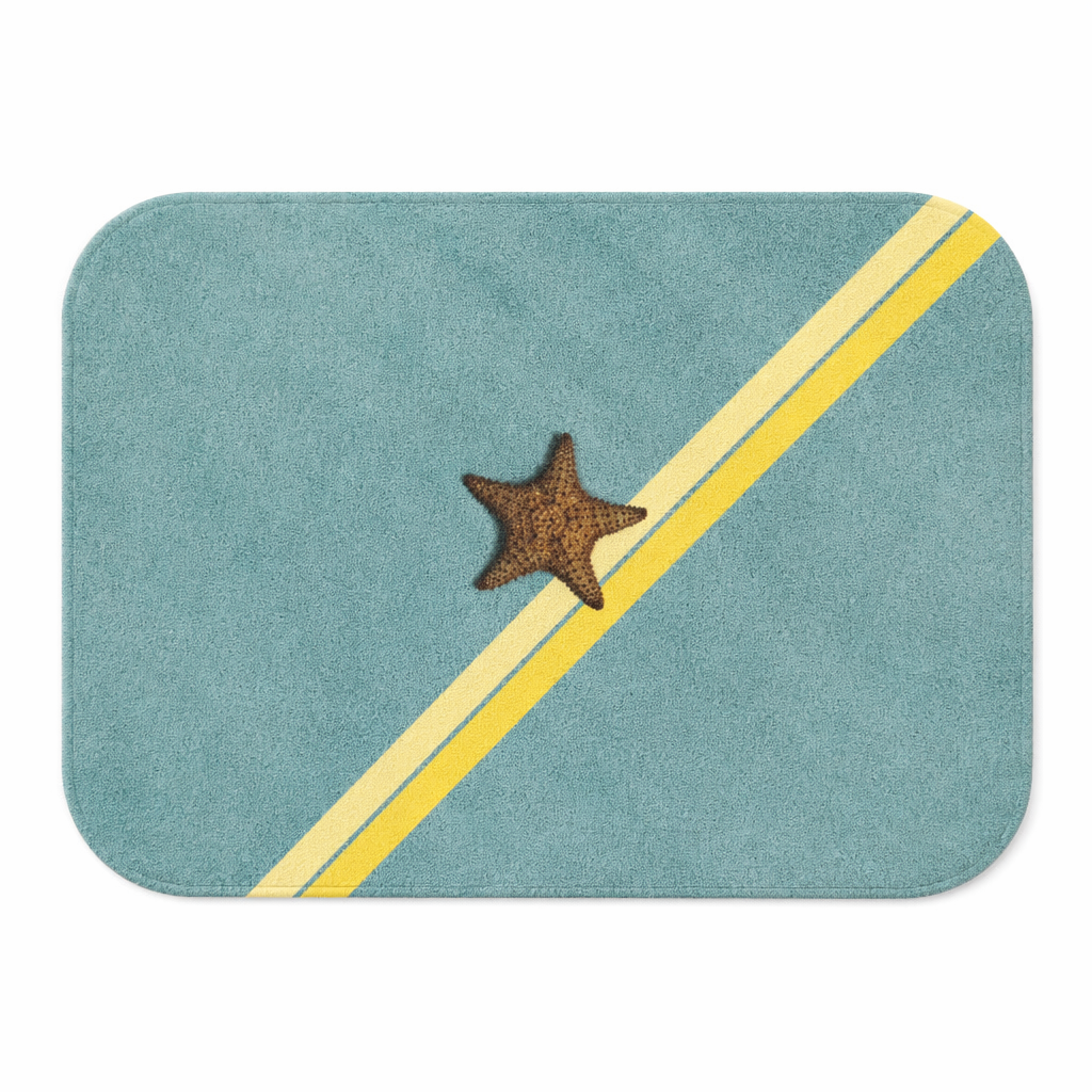 Beach Starfish Abstract Bath Mat - Stylish Home Decor Default