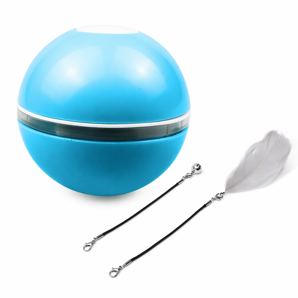 Feather LED Pet Ball with Illumination Blue