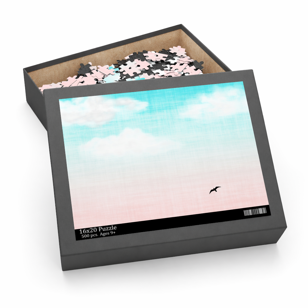 500-Piece Puzzle Featuring a Flying Bird in the Sky Default