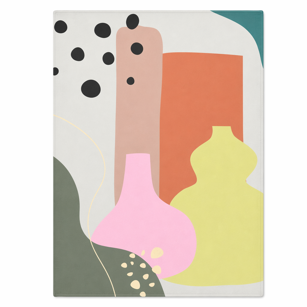 Abstract Vase Soft Throw Blanket Default