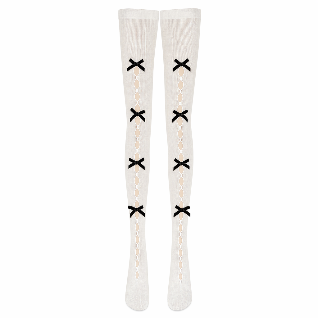 Black & White Anime Bowknot Laces Default
