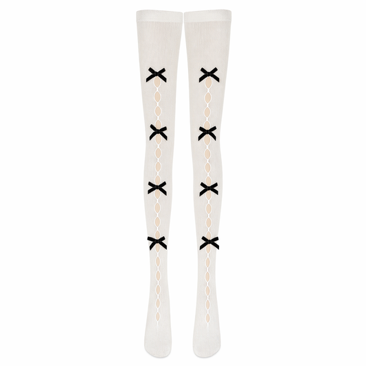 Black & White Anime Bowknot Laces Default
