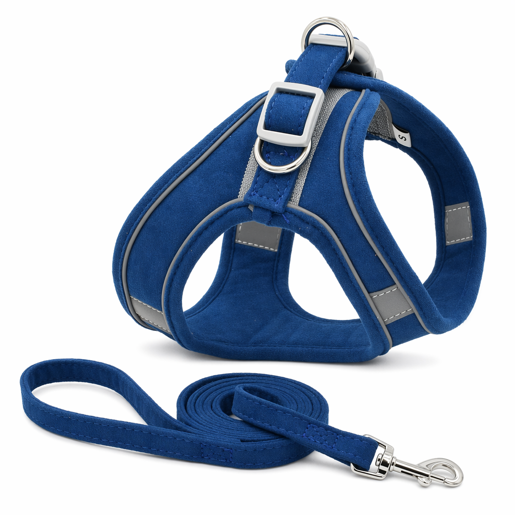 Adjustable Reflective Harness for Pets BLUE