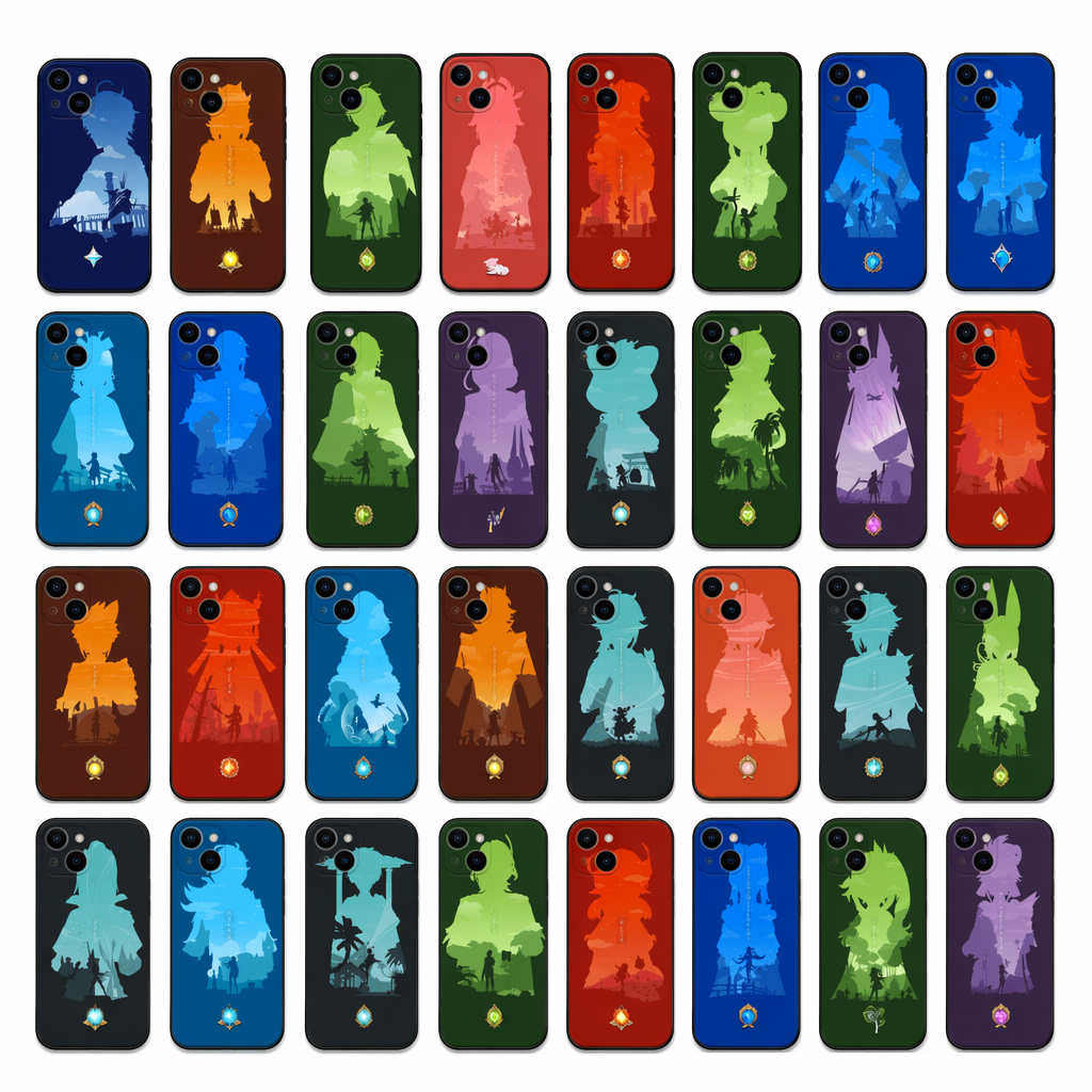 Genshin Impact Phone Case Collection featuring Silhouette Arts Default Title