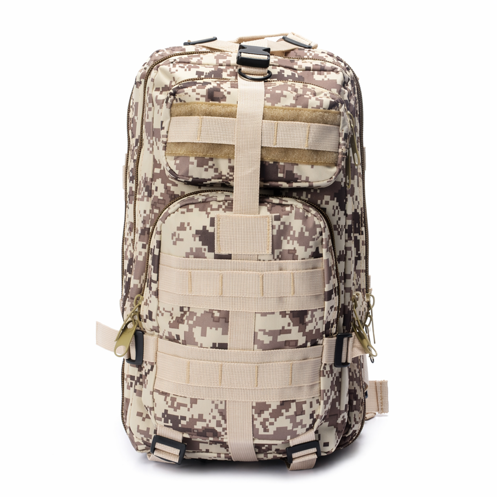 Waterproof Outdoor Backpack for Hiking and Camping with Military-Inspired Design Camouflage