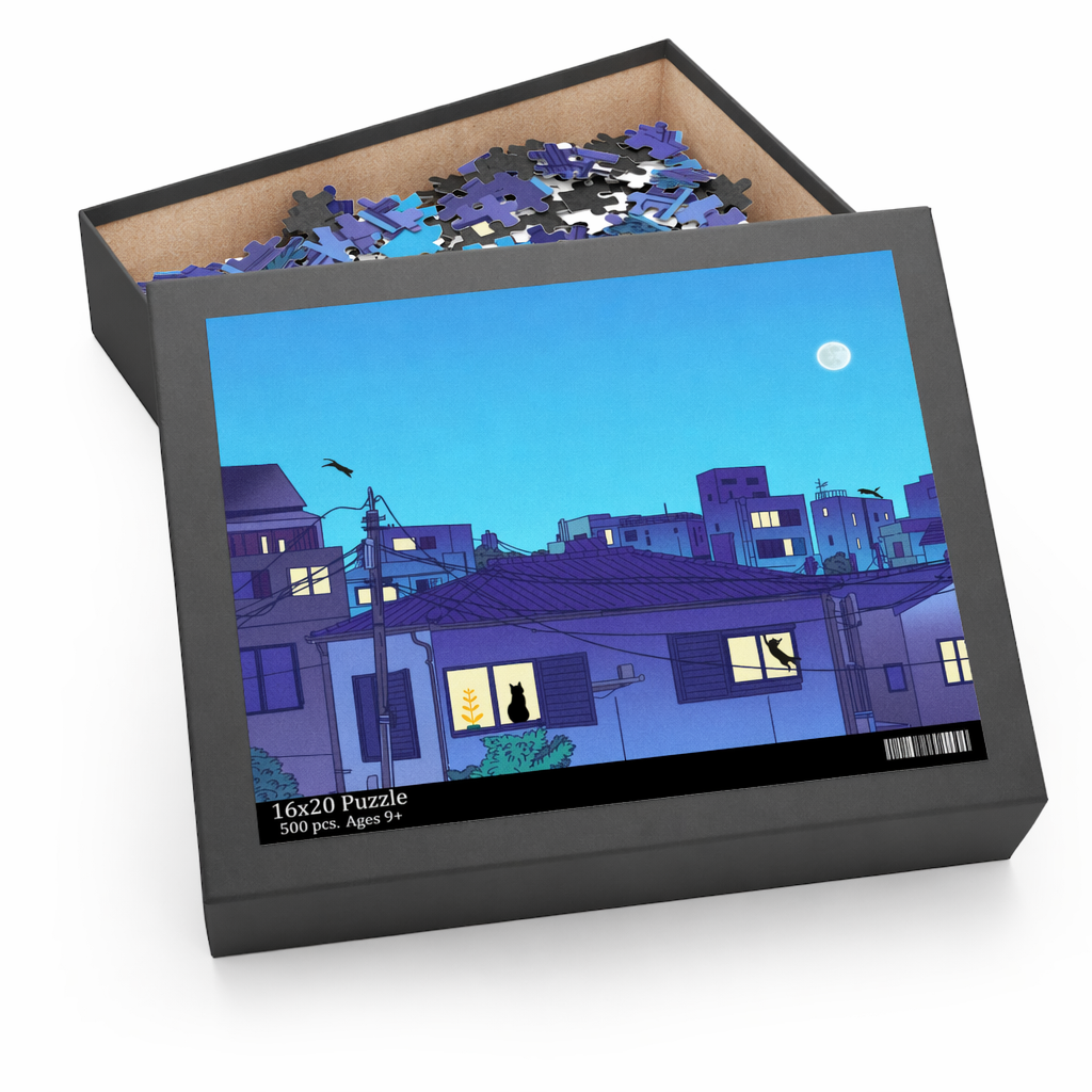 500-Piece Puzzle Featuring Urban Felines Default