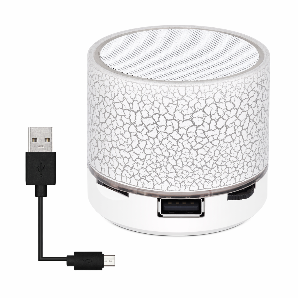 LED Mini Bluetooth Speaker - Portal Edition White
