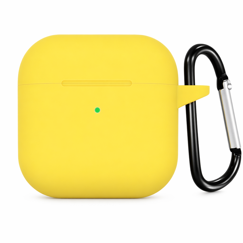 Water-resistant Silicone Carrying Case with Keychain for Airpods (Set of 3) Yellow