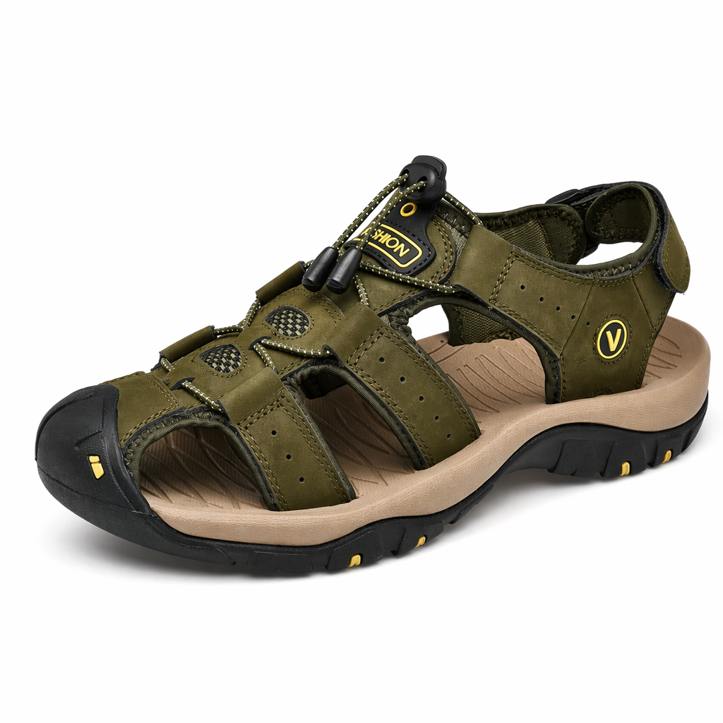 Summer Open-Toe Sandals for Men Green