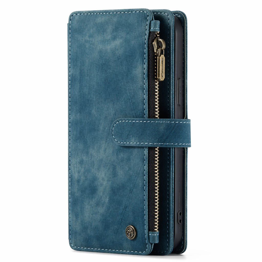 iPhone Premium Wallet Case Blue