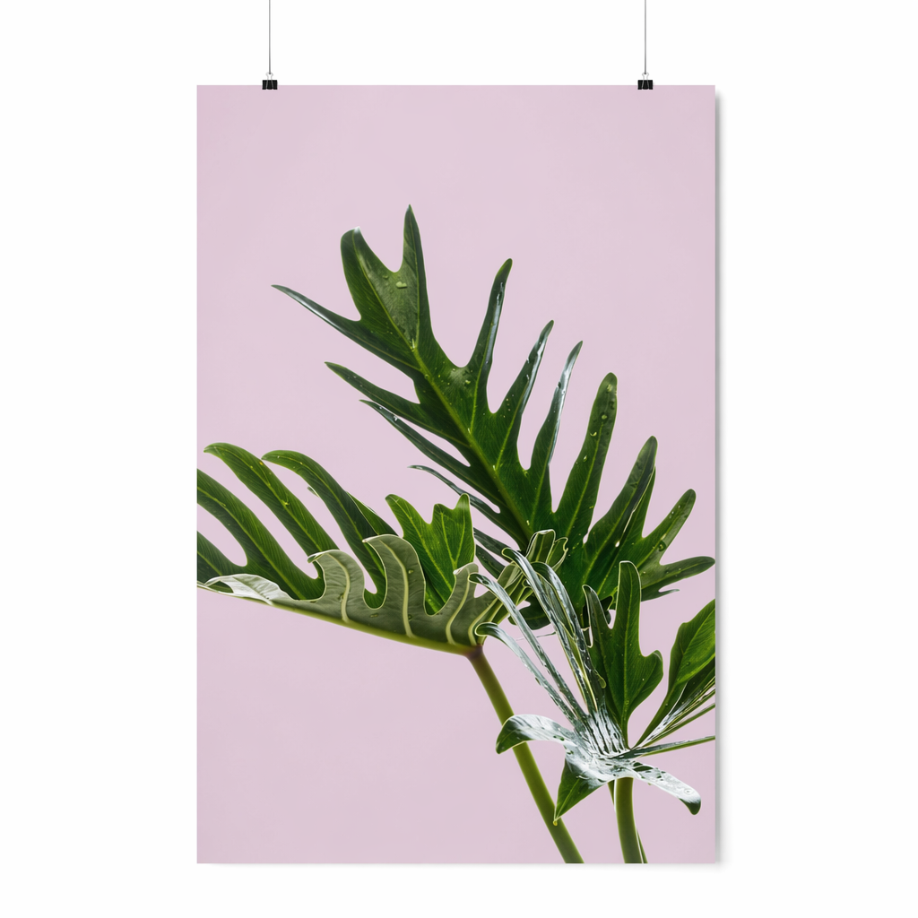 Pink Poster - Philodendron Delight Default