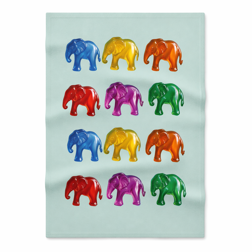 Soft Fleece Baby Blanket with Elephant-Shaped Gummies Default