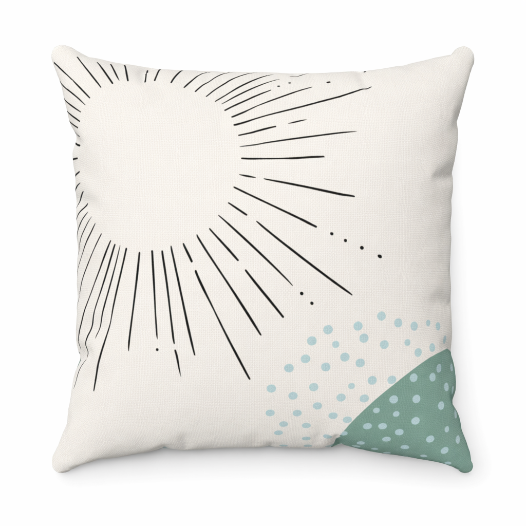 Sunshine Abstract Outline Pillow - 4 Different Sizes for Stylish Home Decor Default