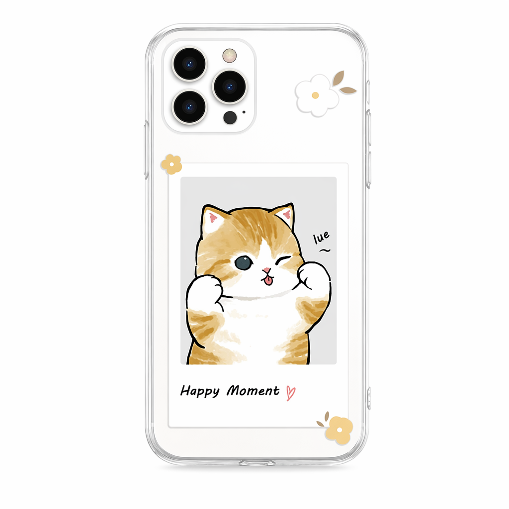 Soft TPU Transparent Cat Phone Case A