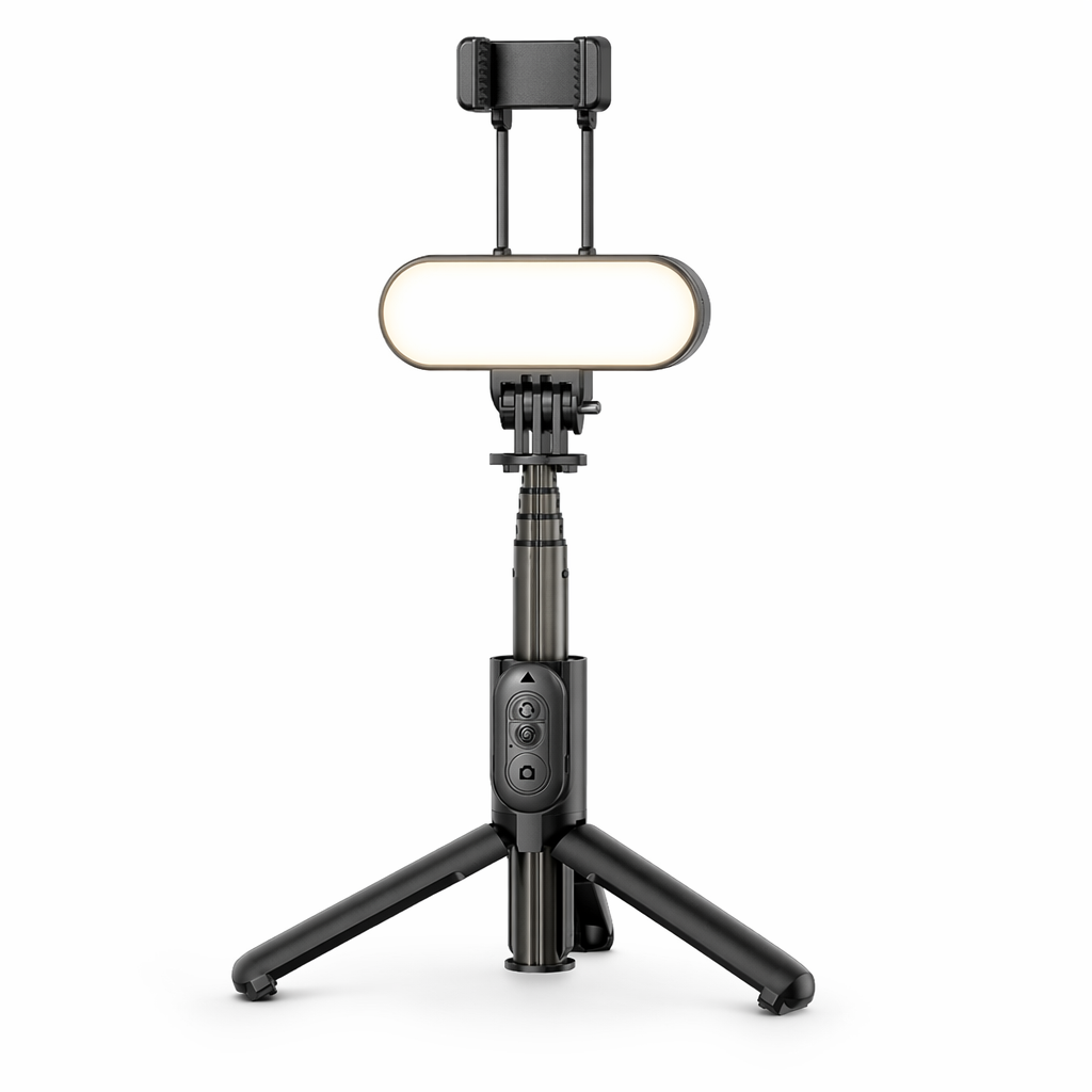 Bluetooth Selfie Stick with Portable Gimbal and Selfie Light Default