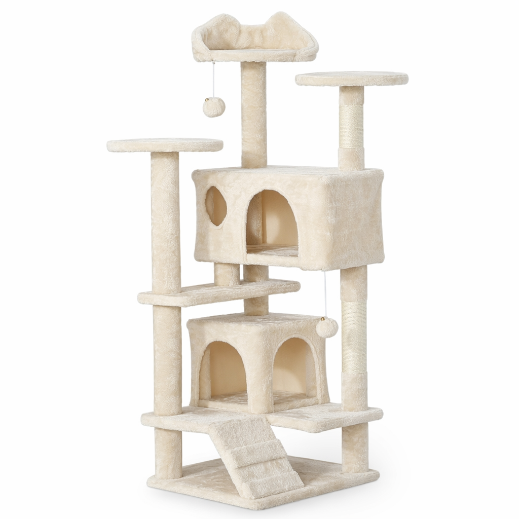 Sisal Rope Cat Tower for Climbing Beige