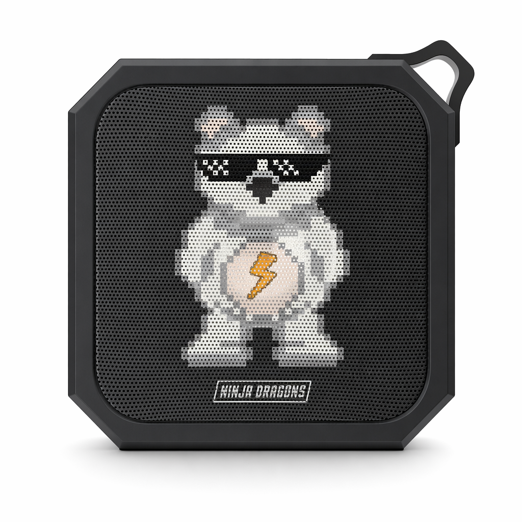 Retro Pixel Waterproof Bluetooth Speaker: Ninja Dragons Edition Default
