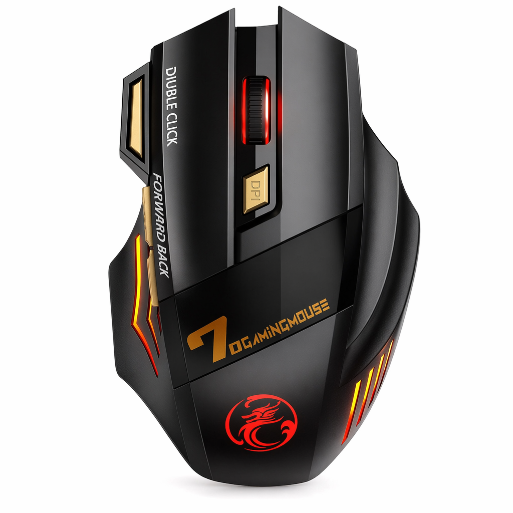 Ergonomic Bluetooth Gaming Mouse with Silent Wireless Connectivity Default