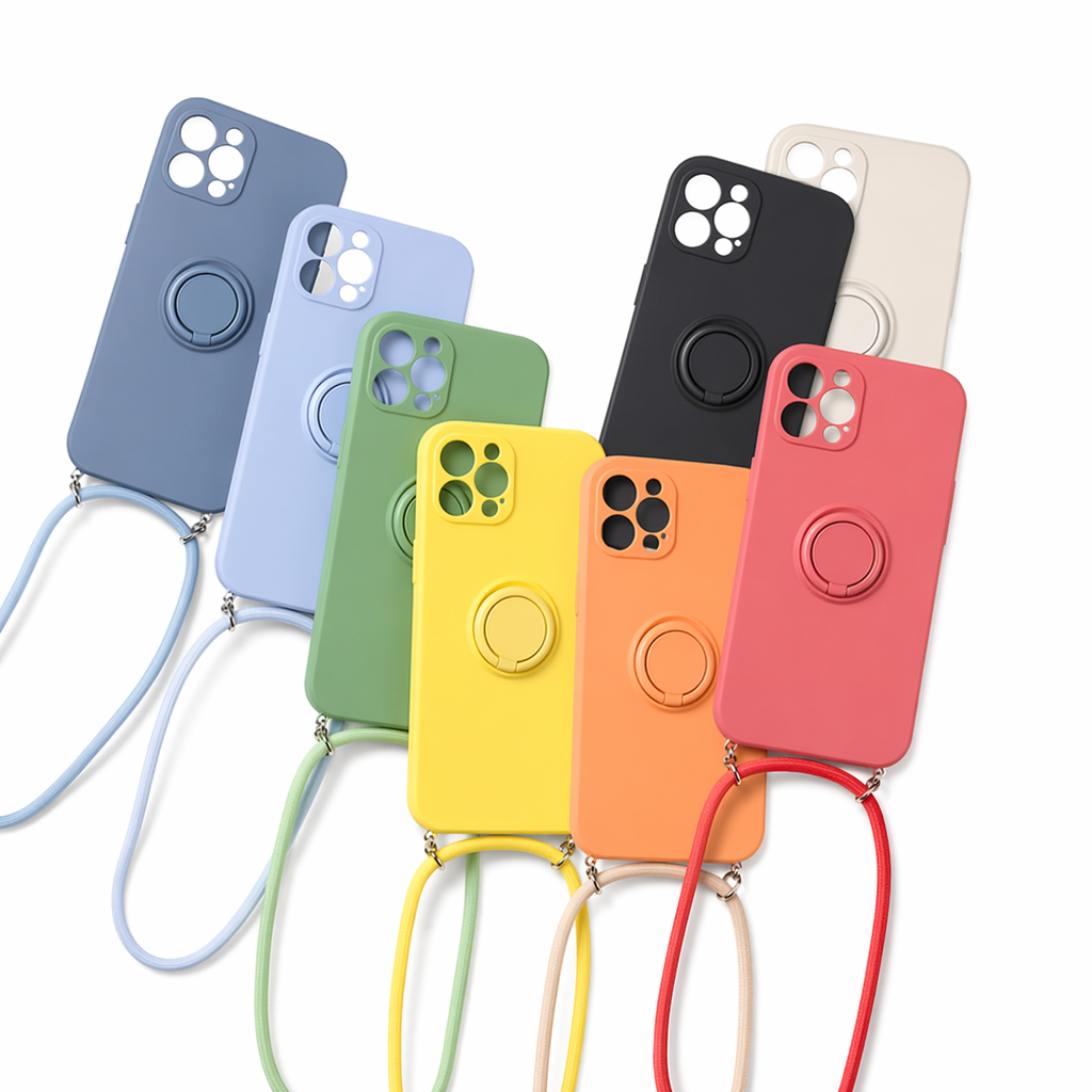 Rope Ring Crossbody Phone Case with Stand for iPhone - A Hands-free Solution Default