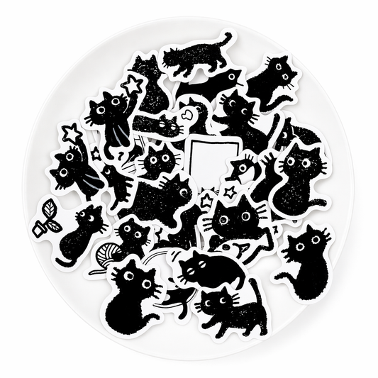 45PCS Black Cat Stickers for Creativity Default