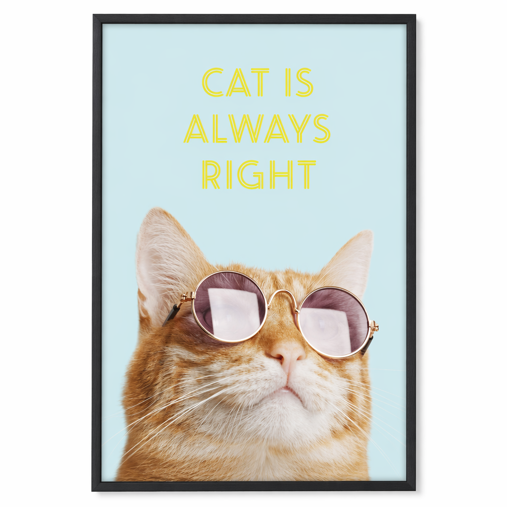 Premium Matte Vertical Posters: The Feline's Ultimate Wisdom Default