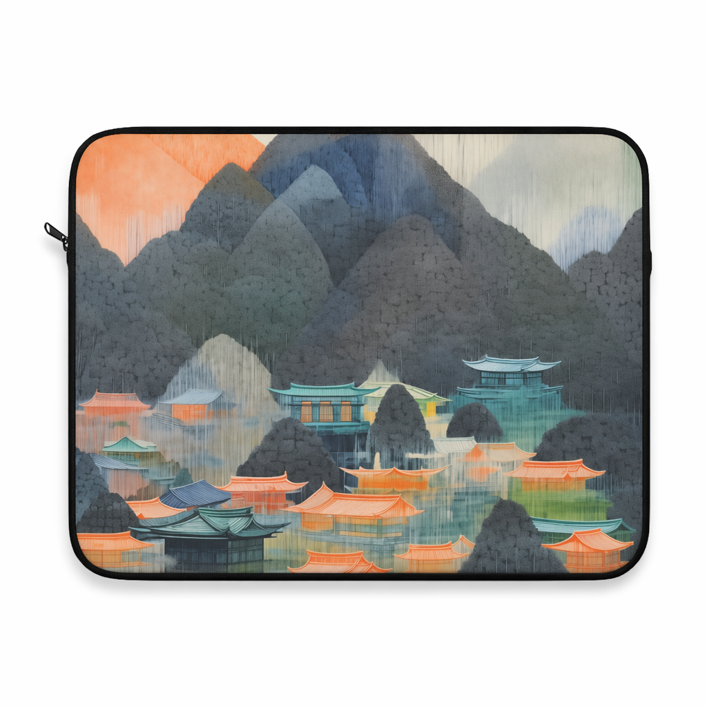 Artistic Japanese Countryside Laptop Sleeve Default