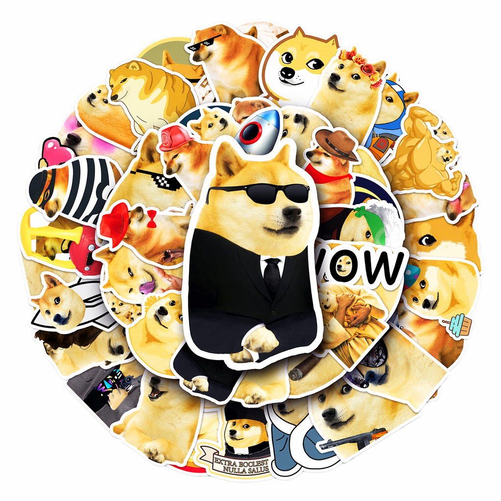 Cute Meme Dog Stickers for Customization Default