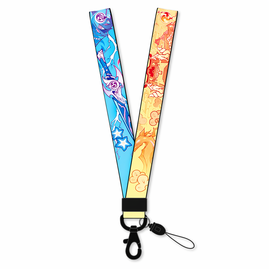 Genshin Impact Lanyard Necklace with 3 Nations A