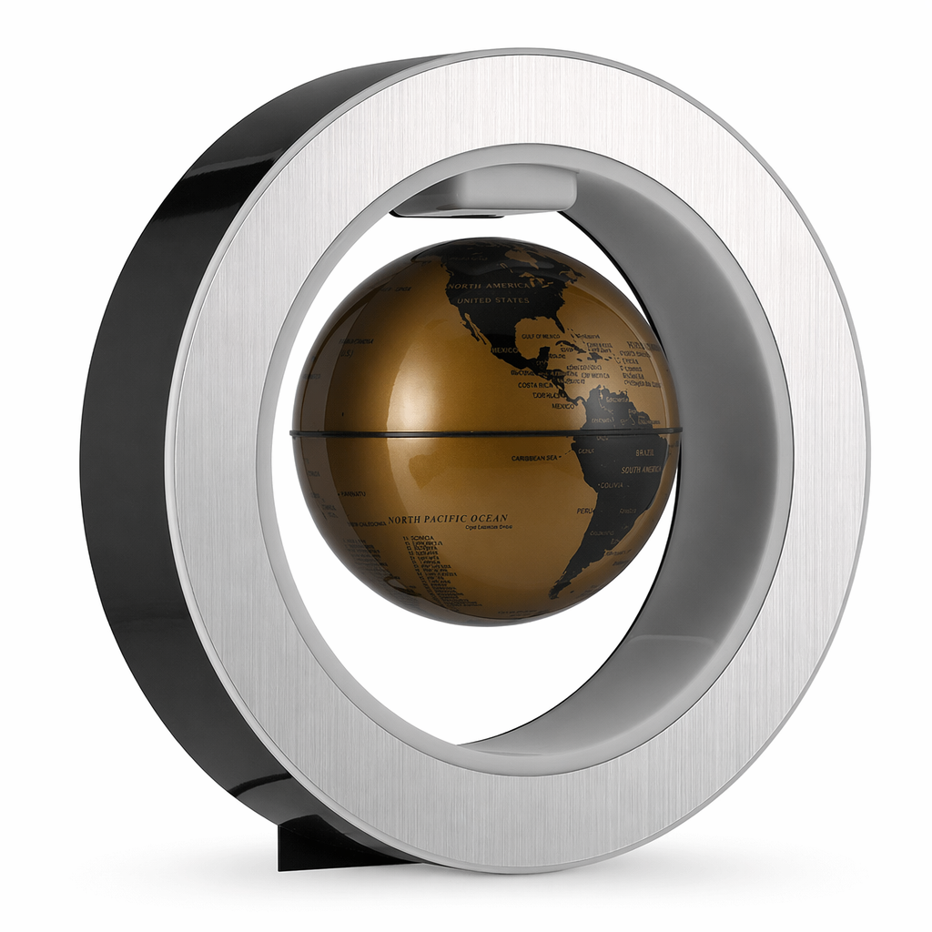 Levitating LED Globe with Magnetic Technology Gold
